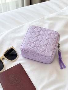 Portable Period Bag Menstrual Pad Tampon Storage Bags Multifunctional Heart Symbol Makeup Bag For Holiday Back To School Travel Essentials Accessories - Multicolor - View 6
