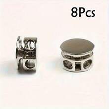 8/12/20Pcs No-Tie Shoelace Fasteners | Aluminum Alloy Spring Clips, Easy Installation, Cylindrical Dual-Hole Design, Anti-Slip Stopper, Suitable For Sports And Daily Footwear Metal Spring Rope Locks, Shoelaces, Backpacks, Drawstrings And Jacket Metal Adjustment Buckles - Multicolor - View 22
