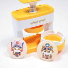 Badge Making Machine Button Pin Maker DIY Customized Badge Set Manual Badge Press Children's Craft Supplies Handmade Badge Tools Anime Pin Making Parent-Child Art Activity Portable Badge Making Machine - Multicolor - View 2