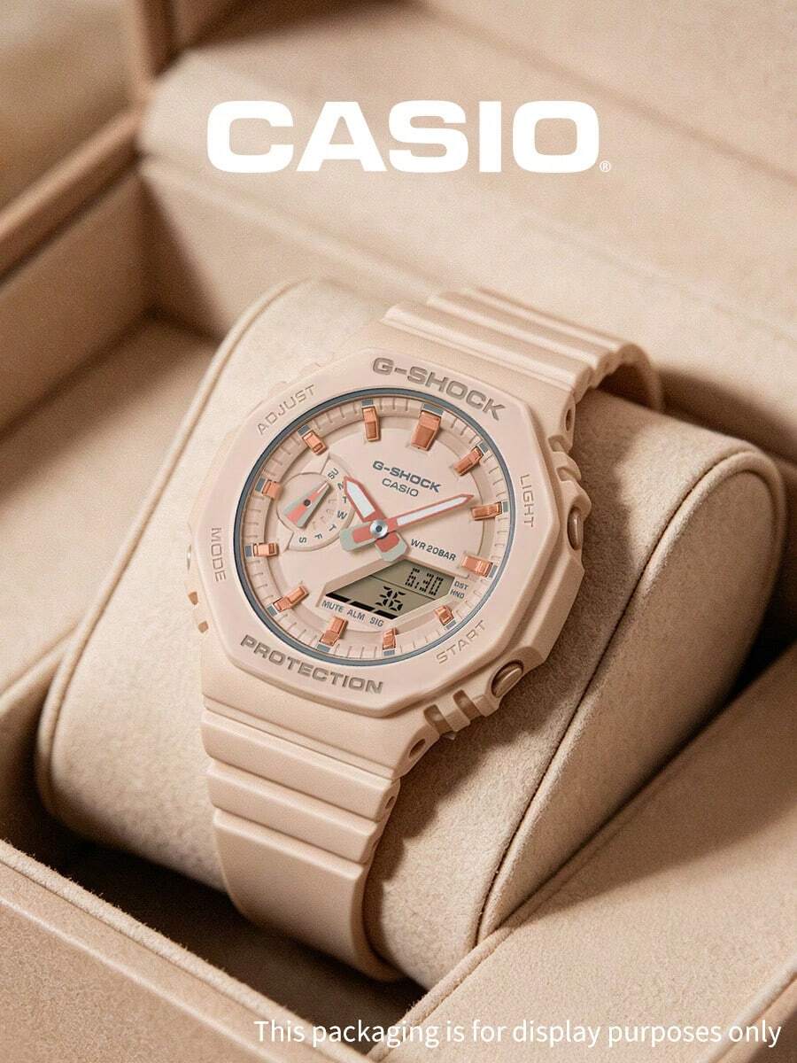 Casio G-SHOCK Watch Collection Nude Pink Octagon | Transparent Gold Square | Dark Metal Large Dial Unisex Shock-Resistant Waterproof Sports Watch - one-size - View 1