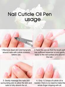 Nail Nutrition Oil Pen 1/2PCS Rose Cuticle Oil Pen For Dry Cracked Cuticles Strengthen Nails Portable Manicure Essential Oil For Home & Salon Use - Nutritional Oil Pen - View 7