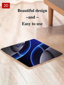 2D Bathroom Scale With Cyber-Style Blue Light Pattern, Perfect As A Holiday Gift. Max Weight 400 Lbs/180 Kg, Temperature Detection Function, Uses AAA Batteries (Not Included) - Multicolor - View 8