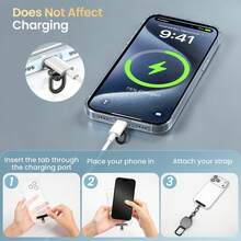 Anti-Theft Phone Tether, Retractable Steel Line Phone Strap Lanyard Leash Metal 360° Tether Tab For Skiing Hiking Fishing Climbing Cycling - Multicolor - View 11