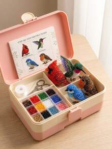 1件 3D串珠動物套裝，升級版串珠刺繡套件附英文說明書，高級手工串珠套裝，適合初學者與手工藝愛好者，DIY藝術與家居裝飾 - 多款 - 查看 4