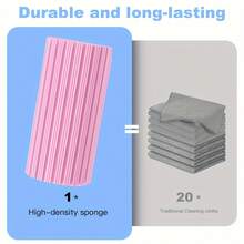 5/4/2/1pc Pack Cleaning Dusting Sponge Wet Tool - Reusable Household Sponge Duster Magic Dusting Sponge Suitable For Cleaning Blinds, Glass, Baseboards, Vents, Mirrors, Window Tracks - Sponge - View 6