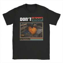 Don't Shoot I'M Friendly T-Shirt, Arc Harajuku Sommer T-Shirts, Herren Baumwolle Rundhals T-Shirts, Oversized T-Shirts, Kurzarm T-Shirts - Form - Übersicht 1