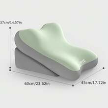 Care Cushion, Memory Foam Backrest Cushion For Sitting Up In Bed, Two-Piece Adjustable Bed Wedge Pillow, Comfortable Reading Support Pillow For Back And Neck, Multifunctional Lumbar Cushion For Gaming And Relaxation, Non-Slip Heightening Cushion - Two-tone Gray - View 6