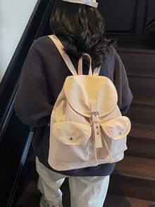 Mochila Casual Nueva 2024 de Gran Capacidad, Mochila de Viaje Multifuncional de Moda, Mochila Estudiantil - Rosa - Ver 5