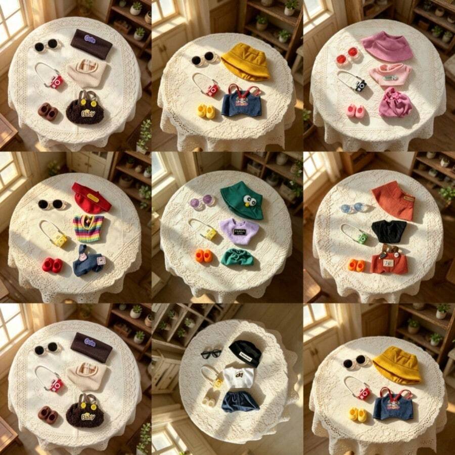 1pc LBB Doll Accessories And Clothing Set, Suitable For 17cm Dolls, Mini Clothing Accessories, Unique Gift For Collectors (Note: Only Includes Clothing, Doll Not Included. Some Accessories Colors Random.) - Multicolor - View 1