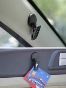 4pcs Car Suction Cup Clips - Strong Adhesive Car Window And Windshield Holder, Suitable For Sun Visor, Receipts - Durable Plastic No Residue Removable Holder (Black), Car Clips - Multi-functional Suction Cup - View 10