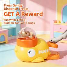4pcs Set Interactive Duck-Shaped Pet Feeding Toy With Press-And-Rotate Treat Dispenser, 3 Sizes Of Treat Inlet Design, Durable Plastic Material, Suitable For Cats And Dogs, Intelligence Training And Anti-Choking, For Living Room/Outdoor/Garden Use, Universal Fit For Various Pet Breeds And Sizes, 20 Application Scenarios Puzzle Feeder - 500ml - View 3