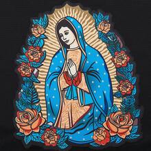 Unisex Mexico Baseball Jersey Our Lady Of Guadalupe 3D Print Stitching Button Front Short Sleeve Baseball Shirt - Black - View 5