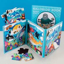 Cartoon Colorful Illustration Tri-Fold Large Layout Design, Multiple Styles Available For Free Assembly And Matching, Reusable Sticky, Toddler Focus And Cognitive Game, Home Early Education, Travel Entertainment, Children's Birthday Gift - Multicolor - View 12