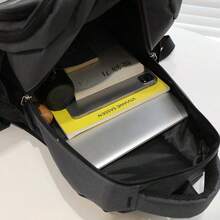 1件牛津布中性學生後背包,大容量雙肩包,適合返校季,輕量時尚,適用於校園、旅行、城市通勤 - 肩膀包 - 查看 9