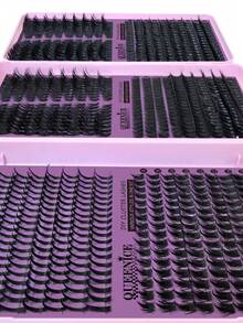Queenice Mega Capacity Individual Lash Clusters, Single Box DIY Eyelash Extensions, Manga Wispy Spiky False Eyelashes 8-16mm Mixed Length D Curl, Fluffy Volume Lash Fans, Soft Lightweight Reusable Cluster Lashes For Daily Makeup, Party And Special Occasions - D - View 2