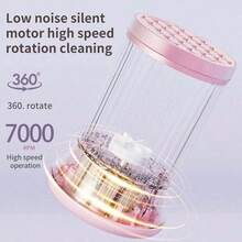 Makeup Brush Cleaner, 2-In-1 Electric Makeup Brush Cleaner & Dryer, Waterproof Design, With Storage Rack, Suitable For All Types Of Makeup Brush Sets, Eyeshadow Brushes And Blush Brushes - Perfect Christmas Gift For Women - Multicolor - View 6