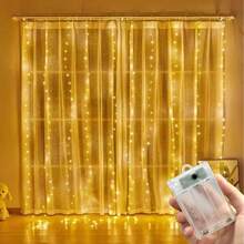 電池供電 LED 仙女串燈,8 種可調燈光模式,防水裝飾燈,柔性 LED 仙女燈,適用於室內臥室、聖誕節及所有節日家居裝飾,易安裝無線裝飾燈 - 電池窗簾燈 - 查看 5