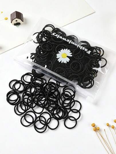100 Piezas/Set, Sin Daño al Cabello, Anillos para el Cabello de Tamaño Pequeño, Accesorios Elásticos para el Cabello