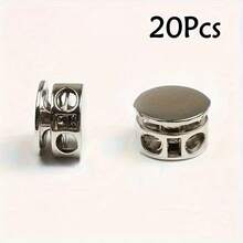 8/12/20Pcs No-Tie Shoelace Fasteners | Aluminum Alloy Spring Clips, Easy Installation, Cylindrical Dual-Hole Design, Anti-Slip Stopper, Suitable For Sports And Daily Footwear Metal Spring Rope Locks, Shoelaces, Backpacks, Drawstrings And Jacket Metal Adjustment Buckles - Multicolor - View 21