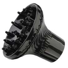 Funda difusora para secador de pelo, duradera, resistente al calor, herramienta profesional para peinar el cabello rizado, 1 pieza - Negro - Ver 1