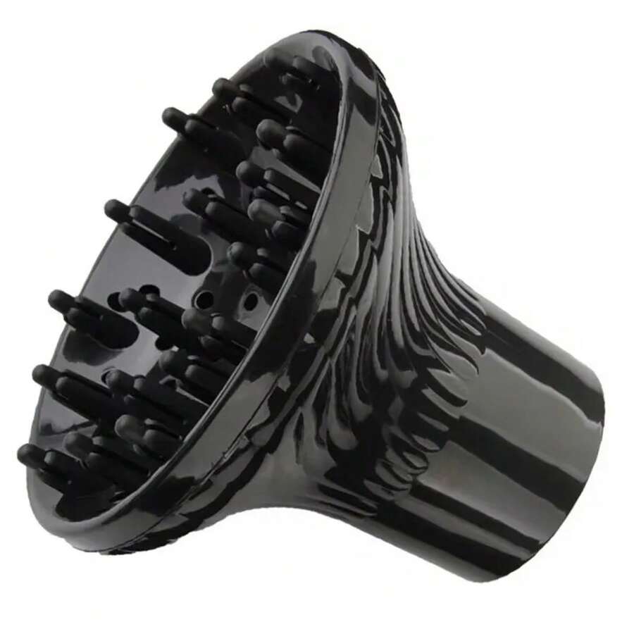 Funda difusora para secador de pelo, duradera, resistente al calor, herramienta profesional para peinar el cabello rizado, 1 pieza - Negro - Ver 1