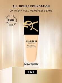 Yves Saint Laurent Yves All Hours Foundation - Full Coverage, Radiant Matte Finish, Long-Lasting Wear, SPF 20 - #LC1 #LC2 #LN1 - 0.84 Fl Oz/25ml (Random Version) - LN1 - 查看 1
