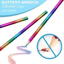 Rainbow Gradient 4-In-1 Magic Colored Pencils, Colorful Doodle And Painting Wooden Pencils, Suitable For Ages 14+, Wooden Material, Drawing And Writing Art Supplies - For Professional Art Use - A - View 2