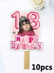 Personalized Balloon Ribbon Photo Fan, Customized Cardboard Silhouette Photo Stand, Personalized Cardboard Hollow Mask, DIY Photo Booth Props, Suitable For Bachelor Party, Birthday, Costume Party, Graduation Ceremony, Wedding Gift - Multicolor - View 12