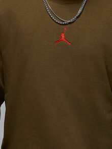 Nike Genuine JORDAN Men's Crew Neck Patchwork Soft Sports Sweatshirt HV1750-366 - HV1750-366 - View 5
