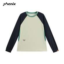 Phenix 女款拼色長袖 T 恤 春秋抓絨保暖內搭底層上衣 - 燕麥色 - 查看 4
