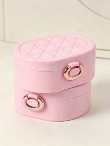PET Silicone Oval Jewelry Box With Mirror, Compartment Storage For Necklace And Ring, Portable Organizer For Travel And Home - Oval Jewelry Box - View 4