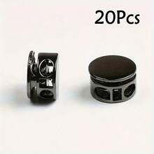 8/12/20Pcs No-Tie Shoelace Fasteners | Aluminum Alloy Spring Clips, Easy Installation, Cylindrical Dual-Hole Design, Anti-Slip Stopper, Suitable For Sports And Daily Footwear Metal Spring Rope Locks, Shoelaces, Backpacks, Drawstrings And Jacket Metal Adjustment Buckles - Multicolor - View 18