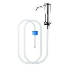 Silver/Black Press Pump Soap Dispenser With Extension Tube, Modern Kitchen Sink Countertop Liquid Soap Dispensing Setup For Home Kitchen Use - Mixed Colors - View 10
