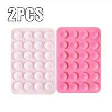2 piezas Ventosas de silicona para teléfono - Con 24 almohadillas adhesivas, fáciles de quitar y limpiar, agarre mejorado, aptas para múltiples superficies de instalación, accesorio de viaje - Multicolor - Ver 12