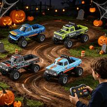 1pc/Set 1:64 Scale Mini Alloy Remote Control Car, Gray/Green/Dark Blue/Light Blue 4 Colors Optional, 2.4GHz Children's Remote Control Toy, Off-Road Pickup Truck Model Toy, Children's Outdoor Remote Control Toy - Multicolor - View 1