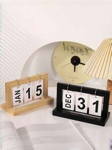 Creative Perpetual Calendar Desk Calendar Minimalist Creative Flip Calendar Home Living Room Dining Office Desk Durable Multipurpose Desktop Decoration Ornament Back To School Essential Housewarming Gift For Men And Women - A - View 5