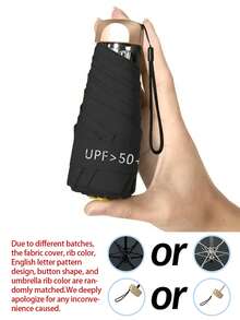 1pc 5-Fold Compact Umbrella, Dual Sun & Rain Use, Ultra-Light Pocket Parasol For Men Women, Travel Beach & Holiday Gifts - Multicolor - View 17