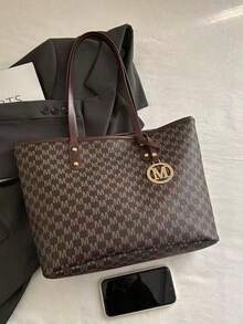 High-Capacity Women's Work Bag, Personalized Bag, Exquisite New Niche Shoulder Bag (2025), Premium Women's Bag - Coffee - View 4
