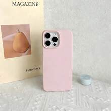 1件粉色磨砂純色防震防撞手機殼，個性化保護殼，適用於 iPhone 16 Pro Max/17/16/15/14/13/12/11/Air - 彩色 - 查看 6