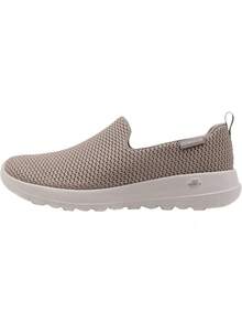 Skechers GOGAMAX Women's Slip-On Knit Mesh Breathable Soft Sole Lightweight Elastic Casual Walking Sneakers - Khaki - View 1
