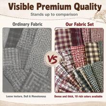 30/60pcs Striped Plaid Fabric Set, Pre-Cut Fabric, Vibrant Classic Plaid Combination, Premium Colored Yarn-Dyed Plaid Fabric, Suitable For DIY Sewing, DIY Crafts, Home Decor, Patchwork And Embroidery Crafts. Soft, Durable, Multi-Functional Fabric, Christmas Preferred Fabric, Hand Wash Only. - one-size - View 5