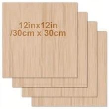 Wooden Blank Boards, 12X12 Inches, Blank Wooden Square Slices, Suitable For Woodworking, Laser Processing, Heat Engraving, Model Making, Gifts, Decoration, Painting, Dyeing And Project Wood Board Supplies, Model Handicrafts - A - View 9