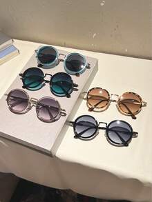 1 Pc Oversized Round Fashion Glasses For Women 2026 New In Full Rim Casual Decorative Glasses Stylish Design Ladies' Fashion Accessories - 3800 - View 10