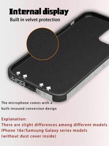 1 buah Casing Ponsel Kulit Mikrofiber Motif Buaya Lembut Tahan Guncangan Anti Jatuh Kompatibel dengan Apple 17 Pro Max/16 Pro Max/16plus/13 ProMax/14 ProMax 13 14 11 12pro 11/15pro Galaxy S24 Ultra dengan Lubang Speaker Desain Transfer Suara Hadiah Liburan - Hitam dan Putih - View 4