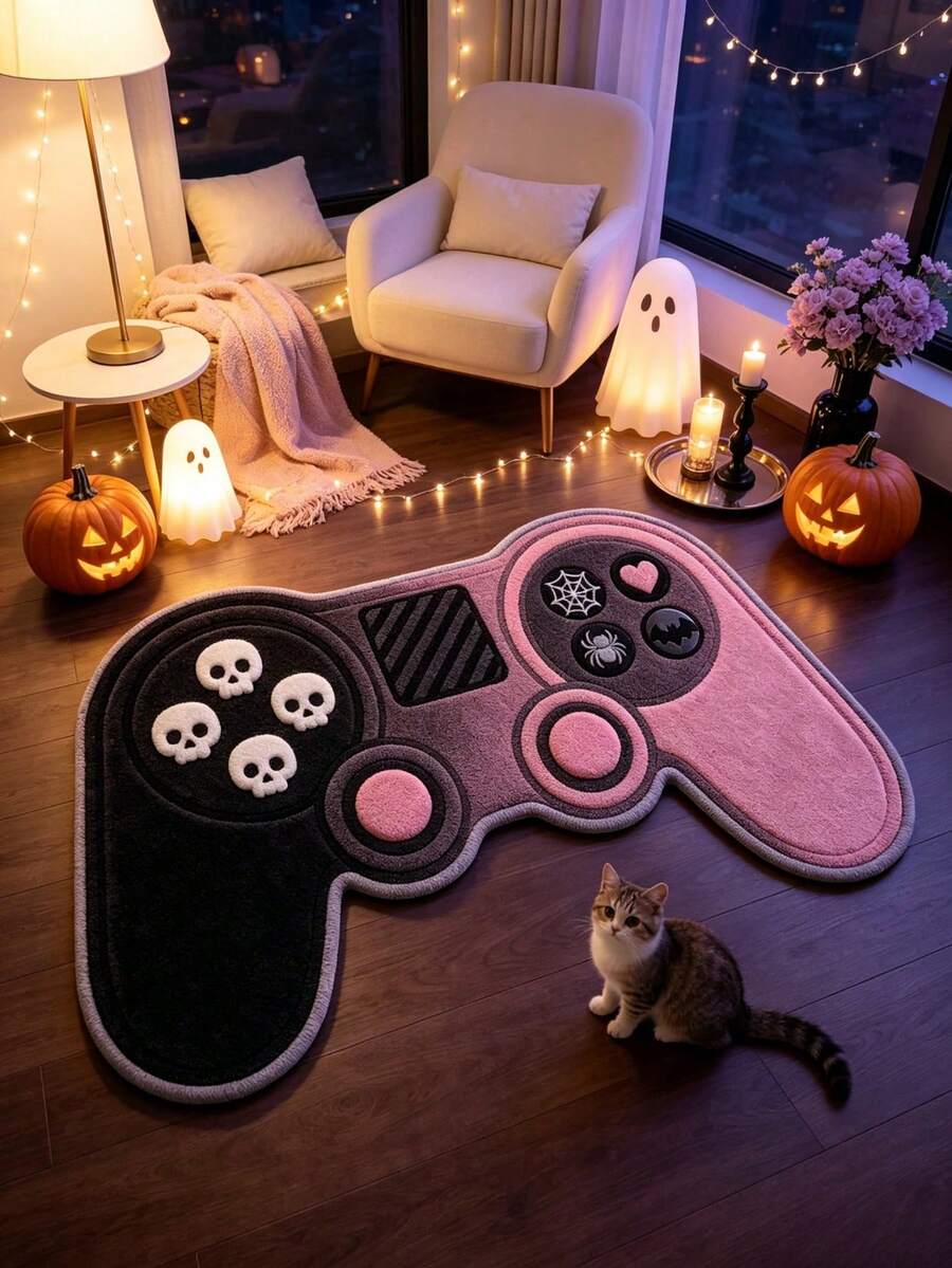 Carpets - Purple and Black Skull Design Game Controller - View 1