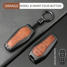 Zinc Alloy Key Case Compatible With BYD ATTO3 Dolphin Seal Tang Song Yuan PLUS DM-I EV, Full Coverage Key Shell With Leather Strap And Carabiner - Carabiner Leather Rope - View 16