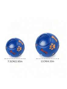 Paw & Bone Print Pet Treat Dispenser Ball, Adjustable Food Release Size, Slow Feeding Anti-Gulping, Interactive Puzzle Toy For Dogs And Cats, Home Boredom Relief & Training Supplies - Multicolor - View 3