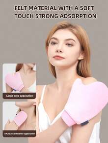 1pc/3pcs Reusable Body Face Self Tanning Mitt Double Sided Lotion Applicator Tanning Glove Washable, Reusable Body And Face Self Tanning Mitt, Double Sided Lotion Applicator Mitt, Washable Blackening Mitt For Body Care Spa Oiling - Multicolor - View 6