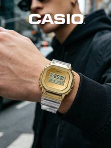 Casio G-SHOCK Watch Collection Nude Pink Octagon | Transparent Gold Square | Dark Metal Large Dial Unisex Shock-Resistant Waterproof Sports Watch - one-size - View 5