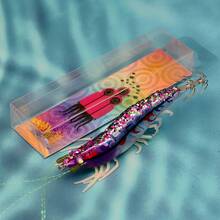 ANFS 1pc Squid Jig Fishing Lure Artificial Bait For Octopus Cuttlefish, Wood Shrimp Squid Hook, Saltwater Hard Bait - Multicolor - View 15